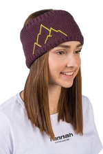 Knitted headband made of merino wool Hannah ASTRA mauve wine