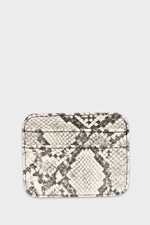 DEFACTO Women's Snakeskin Printed Faux Leather Card Holder