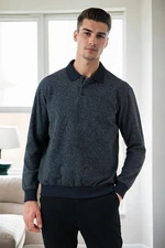 77856 Dewberry Polo Neck Mens Sweater-NAVY BLUE