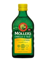 MÖLLERS Omega 3 Rybí olej, Citrónová príchuť z pečene tresiek 250 ml