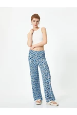 Koton Wide Leg Trousers Ethnic Patterned Comfortable Fit