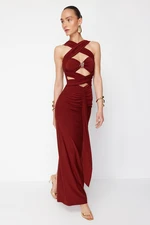 Trendyol X Zeynep Tosun Tile Cut Out Snake Accessory Detailed Evening Dress & Graduation Dress