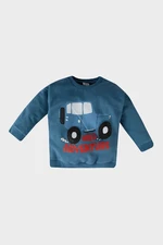 DEFACTO Baby Boy Crew Neck Vehicle Printed Sweatshirt