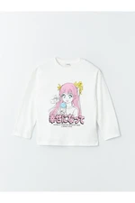 LC Waikiki Crew Neck Printed Long Sleeve Girls' T-Shirt