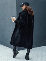 Women's winter coat GLAMFUR long fur black Dstreet