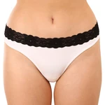 Women's thong Styx with lace white