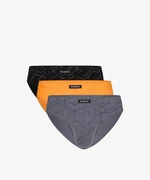 Men's sports briefs ATLANTIC 3Pack - black/yellow/gray