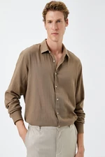 Koton Men's Brown Shirt