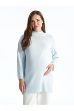 LC Waikiki Stand Collar Plain Oversize Women's Knitwear Tunic