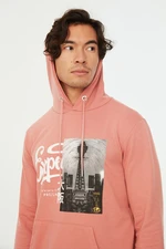 Trendyol Dried Rose Men's Regular/Real Fit Hoodie Sweatshirt