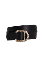 Black women's belt with buckle OCH BELLA