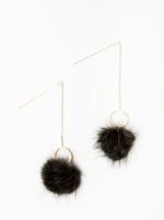 Gold plated earrings black