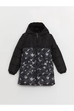 LC Waikiki Boys' Hooded Printed Coat