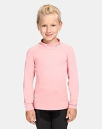 Light pink girls' thermal T-shirt with stand-up collar KILPI WILLIE