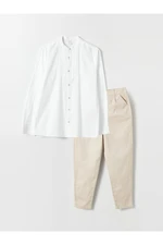 LC Waikiki Big Collar Long Sleeve Boy Shirt and Trousers