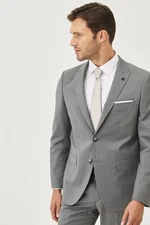 ALTINYILDIZ CLASSICS Men's Gray Slim Fit Slim Fit Patterned Suit