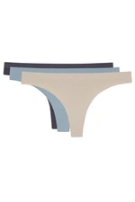 LOS OJOS 3 Pieces Ribbed Seamless Brazilian Pattern Panties