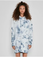 Blue and White Patterned Sweatshirt Dress Noisy May Ilma - Women