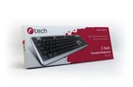 Klávesnice C-TECH KB-102 KB-102-U-SL USB slim silver, CZ/SK