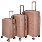 Cestovní plastový kufr starorůžový - Ormi Tryfon SADA