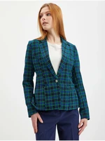 Orsay Dark blue ladies plaid jacket - Ladies