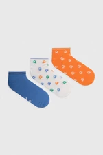 Dětské ponožky United Colors of Benetton 3-pack oranžová barva
