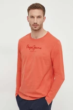 Bavlněné tričko Pepe Jeans EGGO LONG N oranžová barva, s potiskem, PM508209