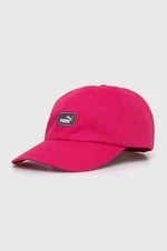 Bavlněná baseballová čepice Puma růžová barva, s aplikací, 2366917