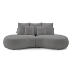 Jasnoszara sofa z materiału bouclé 260 cm Saint-Germain – Bobochic Paris