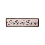 Metalowa tabliczka 40x10 cm Salle De Bain – Antic Line