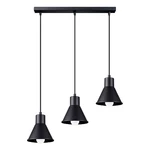 Czarna lampa wisząca z metalowym kloszem 45x14 cm Martina – Nice Lamps