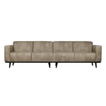 Szara sofa z imitacji skóry BePureHome Statement, 280 cm