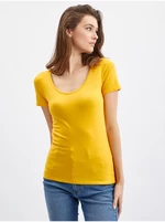 Women's Yellow Basic T-Shirt ORSAY