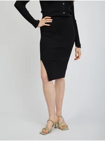 Orsay Black Skirt with Slit - Ladies