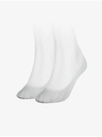 Tommy Hilfiger Ponožky - TH WOMEN REGULAR STEP 2P biele