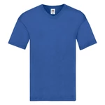 Blue Men's T-shirt Original V-neck Fruit of the Loom