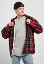 Teddy lined plaid jacket red/black