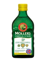 MÖLLERS Omega 3 RYBÍ OLEJ dospelí 50+ Citrónová príchuť 250 ml