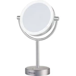 Zrkadlo kozmetické Sencor SMM 3090 strieborné kozmetické zrkadlo • priemer 18 cm • obojstranné vyhotovenie • jedna strana s 5-násobným zväčšením • LED