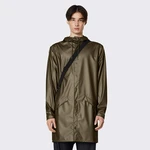 RAINS Khaki vodeodolný kabát Long Jacket