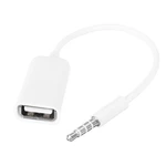 USB 3.0 Female To 3.5mm Male Audio Port Adapter White