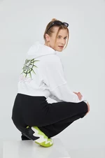 Mikina adidas Originals HT5977 dámská, bílá barva, s potiskem