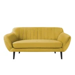 Žltá zamatová pohovka Mazzini Sofas Toscane, 158 cm