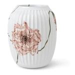 Biela porcelánová váza Kähler Design Poppy, výška 21 cm