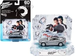 2002 Aston Martin V12 Vanquish Tungsten Silver Metallic with Collectible Tin Display "007" (James Bond) "Die Another Day" (2002) Movie "60 Years Of B