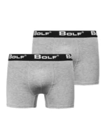 Šedé pánské boxerky Bolf 0953-2P 2 PACK