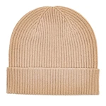 Joshua Ellis 1767 Kašmírová čiapka Joshua Ellis Rib Knit Beanie - Camel