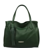 Zelená kožená kabelka Pierre Cardin 1410 Verde