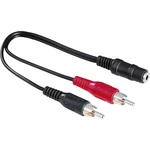 Hama 00043254  cinch / jack audio adaptér [2x cinch zástrčka - 1x jack zásuvka 3,5 mm] čierna