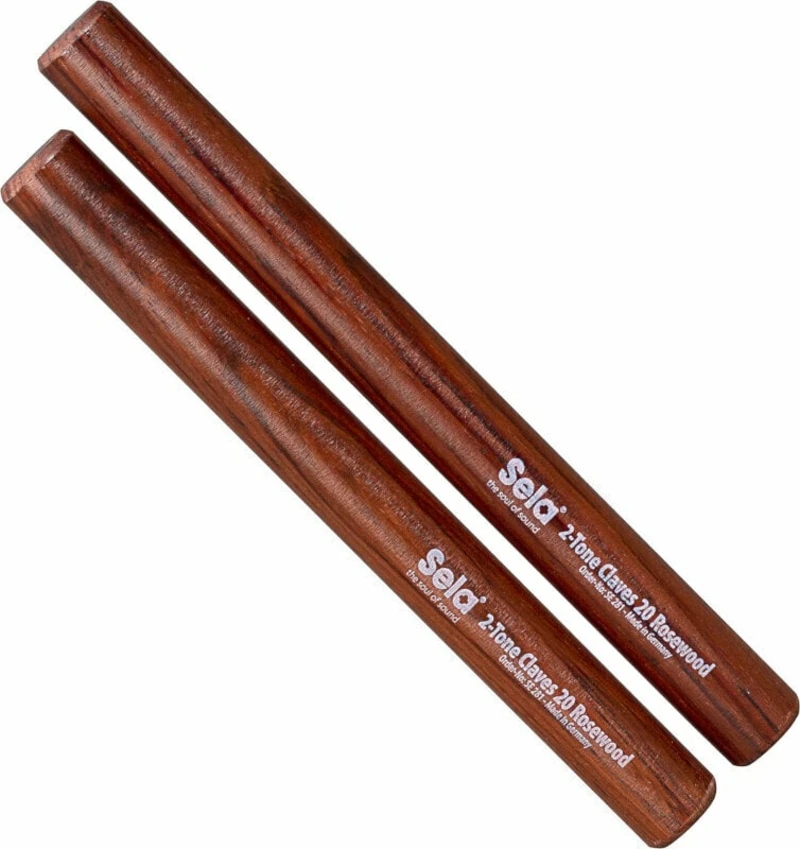 Sela 2-Tone 20 Rosewood Claves